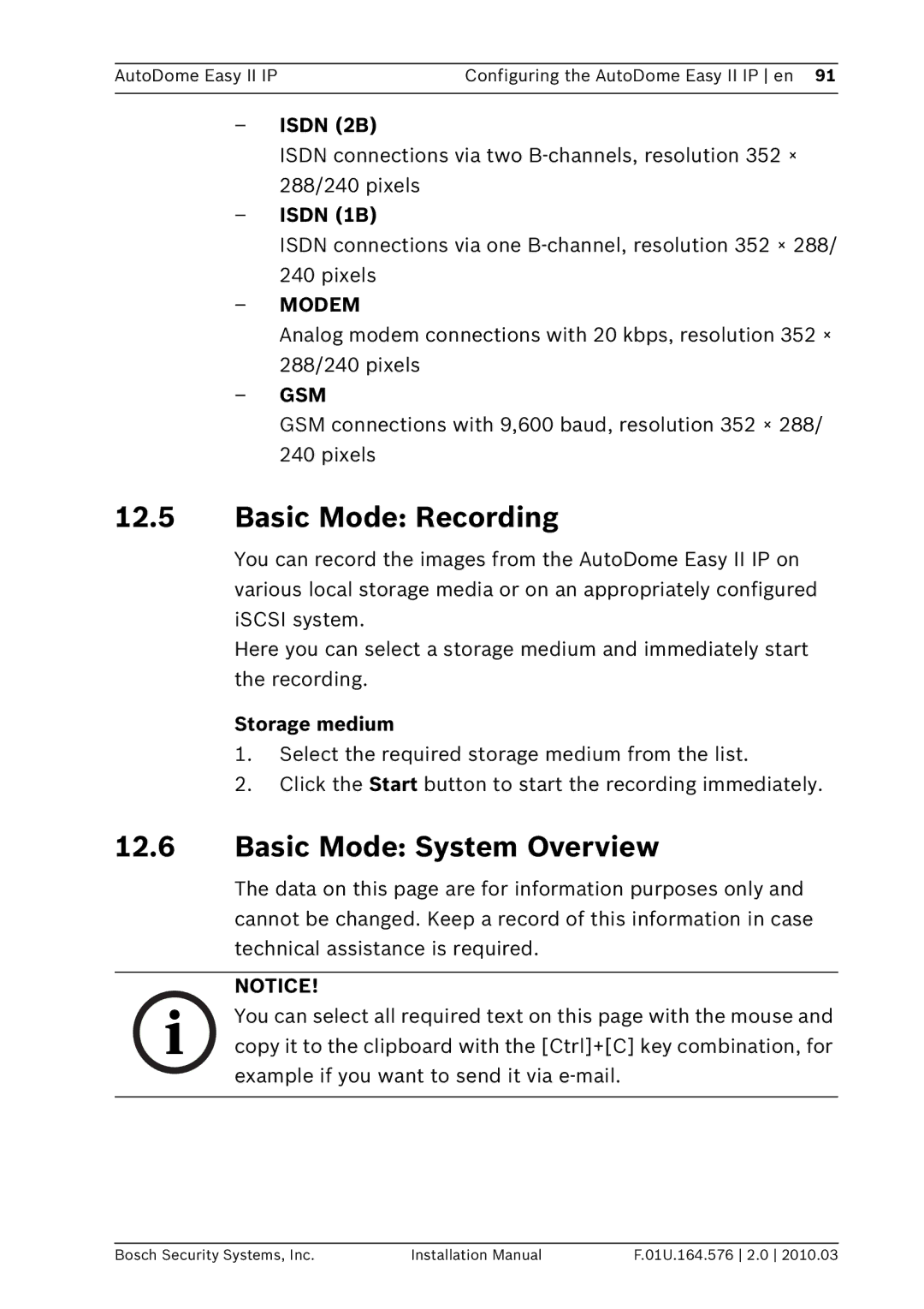 Bosch Appliances VEZ installation manual Basic Mode Recording, Basic Mode System Overview, Modem, Gsm 