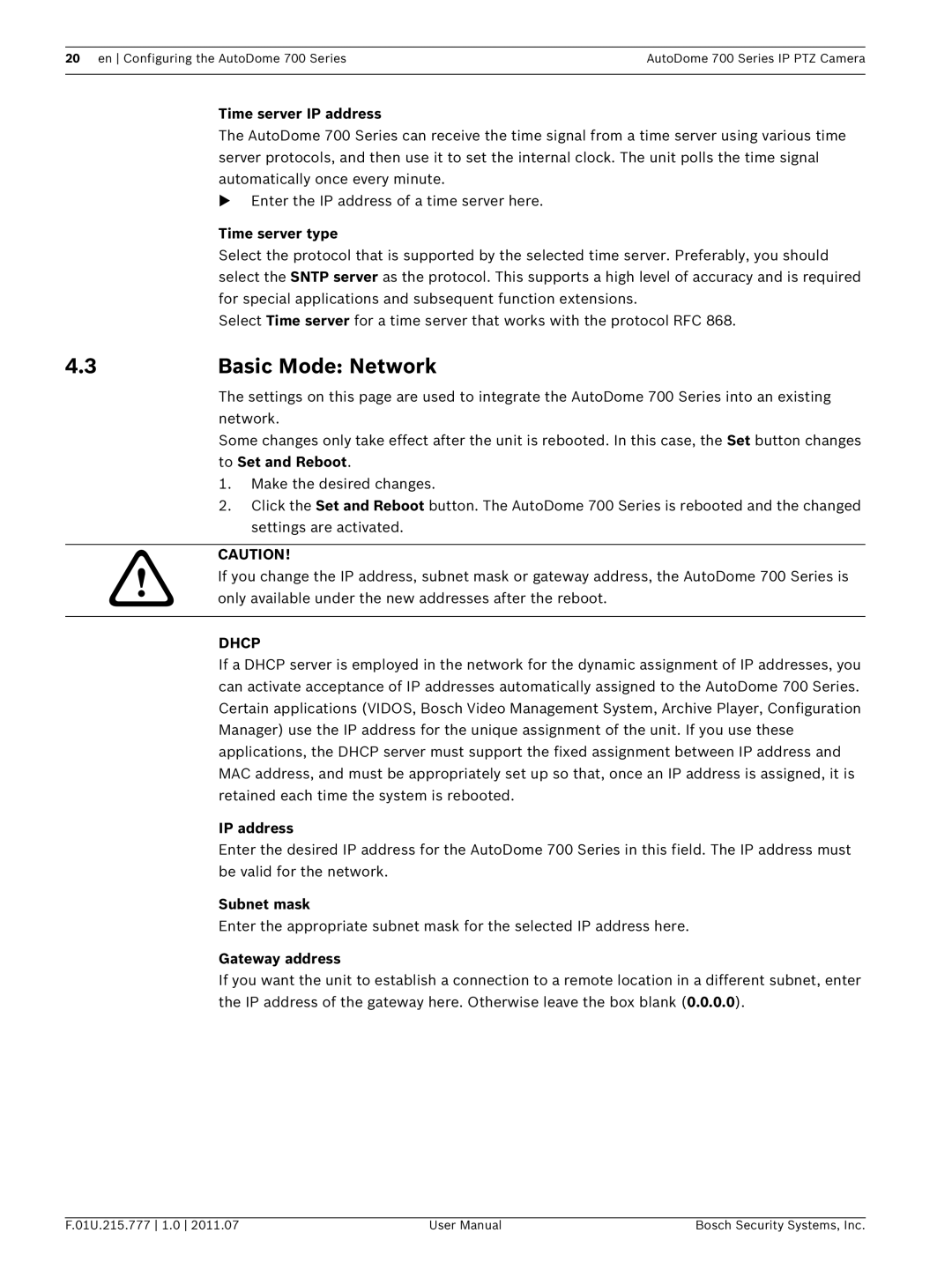 Bosch Appliances VG5 700 series user manual Basic Mode Network 