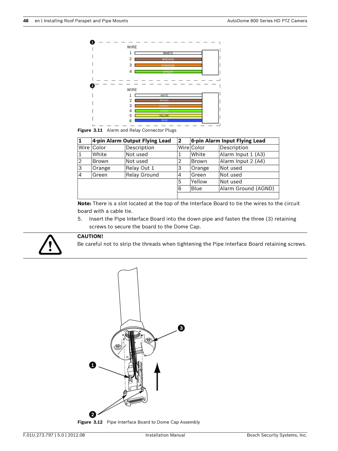 Bosch Appliances VG5 800 SERIES installation manual Alarm and Relay Connector Plugs 