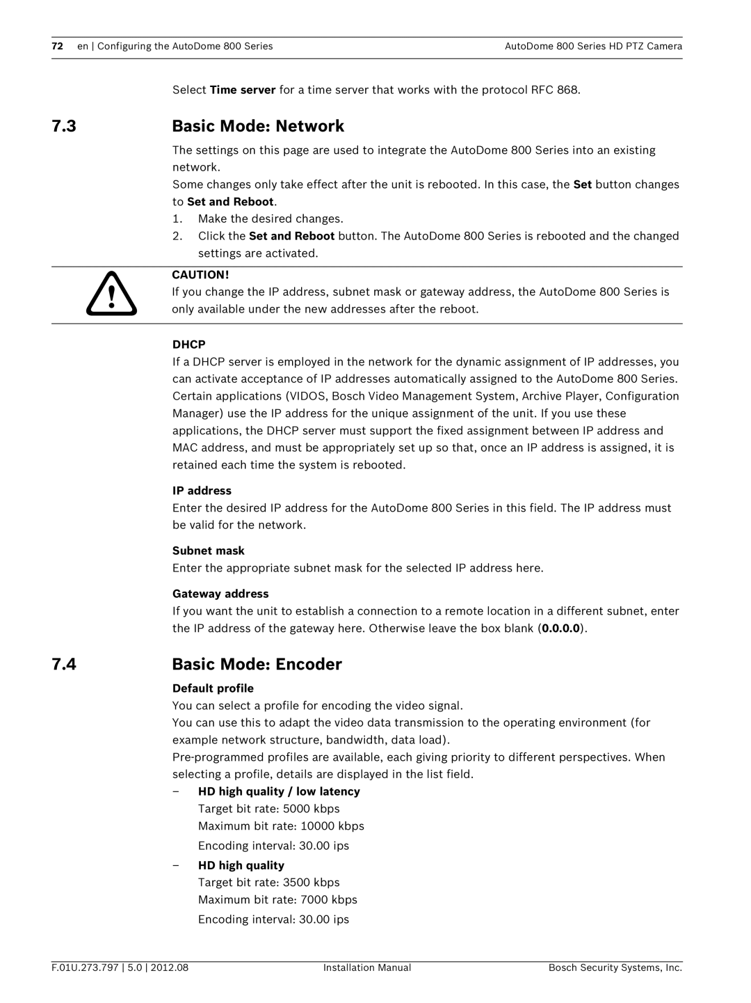 Bosch Appliances VG5 800 SERIES installation manual Basic Mode Network, Basic Mode Encoder 