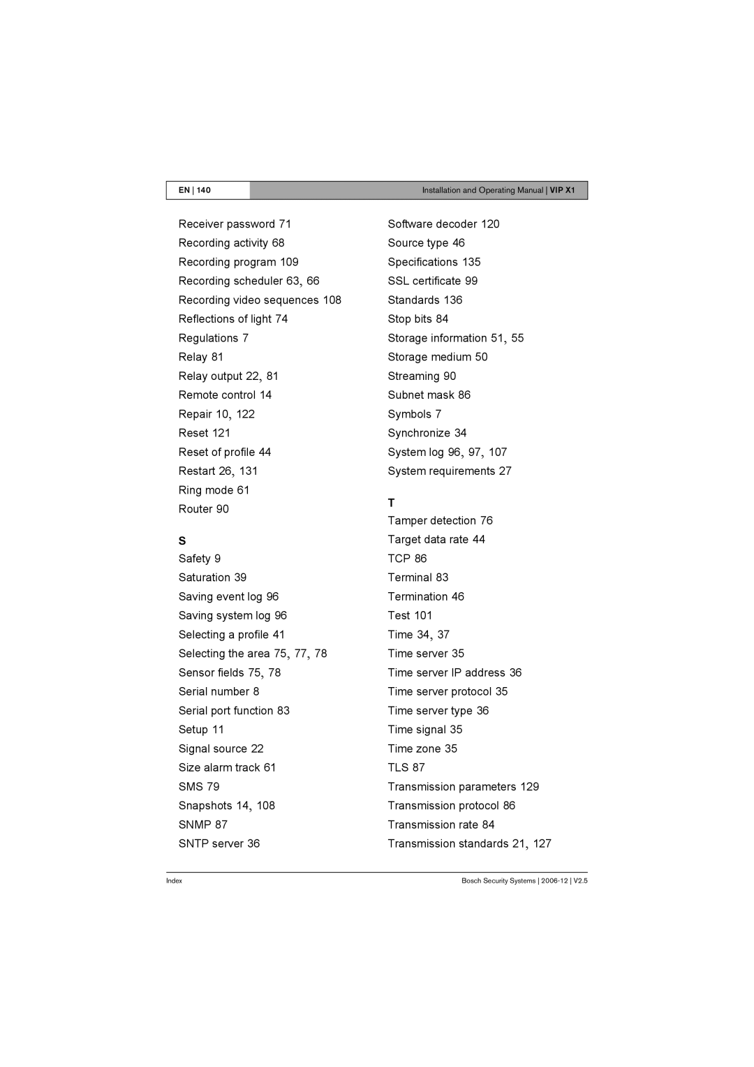 Bosch Appliances VIP X1 manual Snmp 