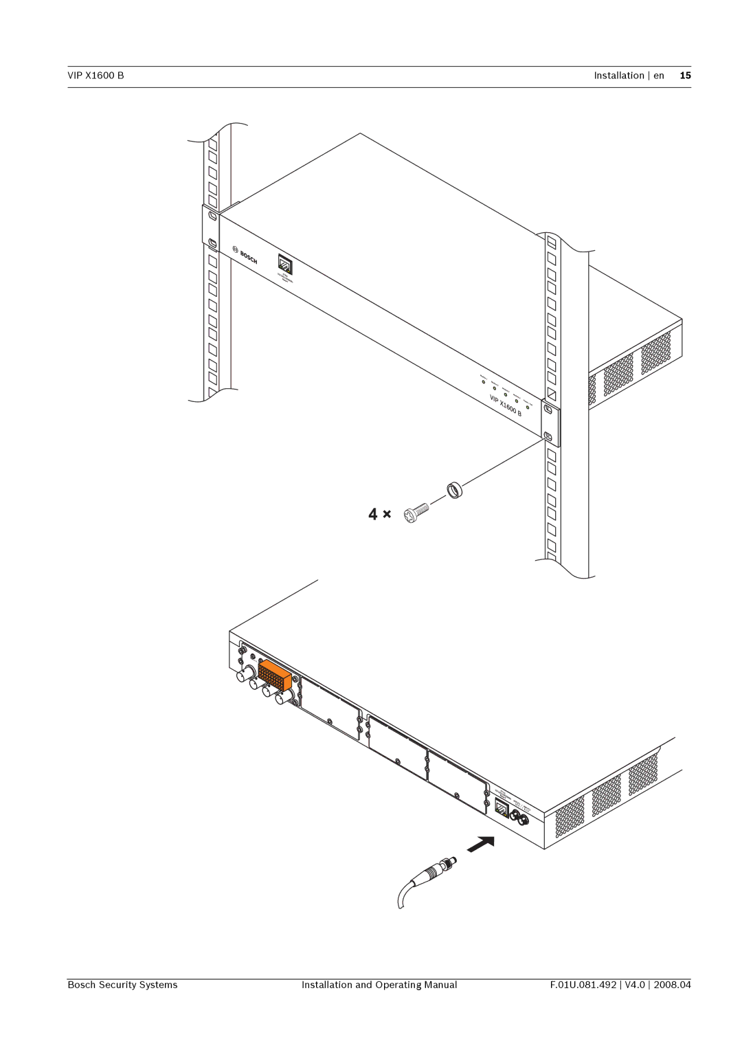 Bosch Appliances VIP X1600 B manual 