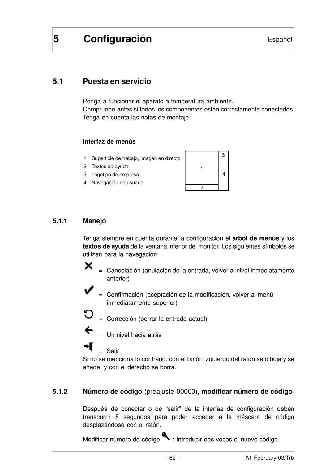 Bosch Appliances VMD01 M60 NTSC, VMD01 M50 PAL manual Configuración, Puesta en servicio, Manejo, Interfaz de menús 