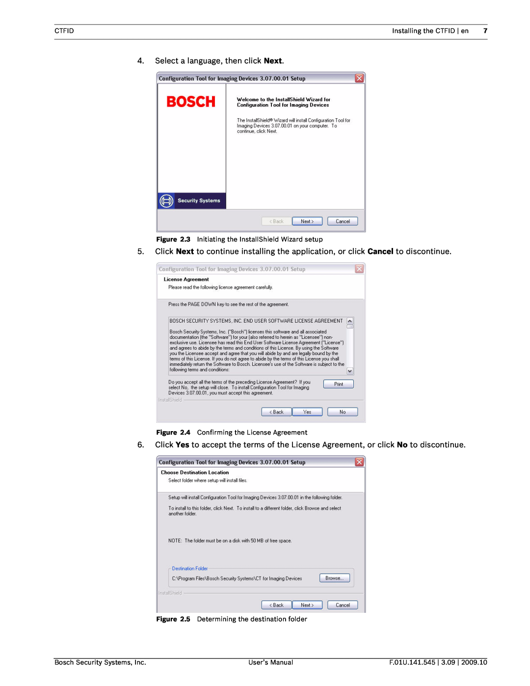 Bosch Appliances VP-CFGSFT user manual Select a language, then click Next 