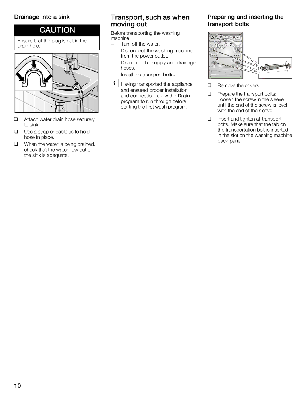 Bosch Appliances WFMC3301UC installation instructions 