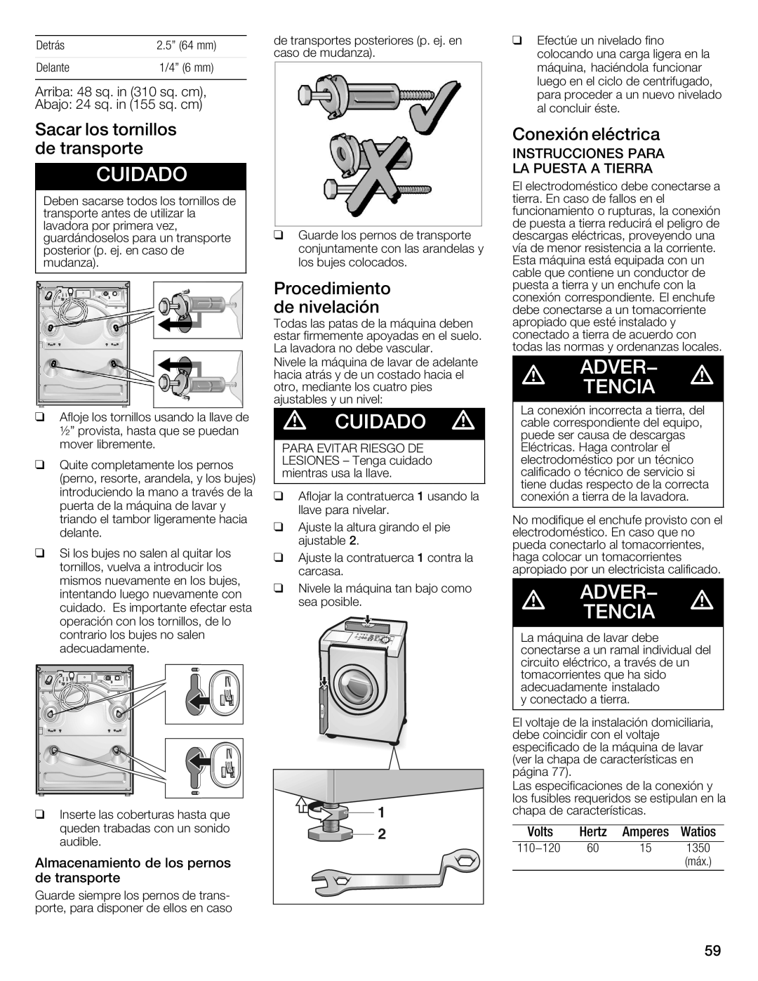 Bosch Appliances WFMC3301UC installation instructions 