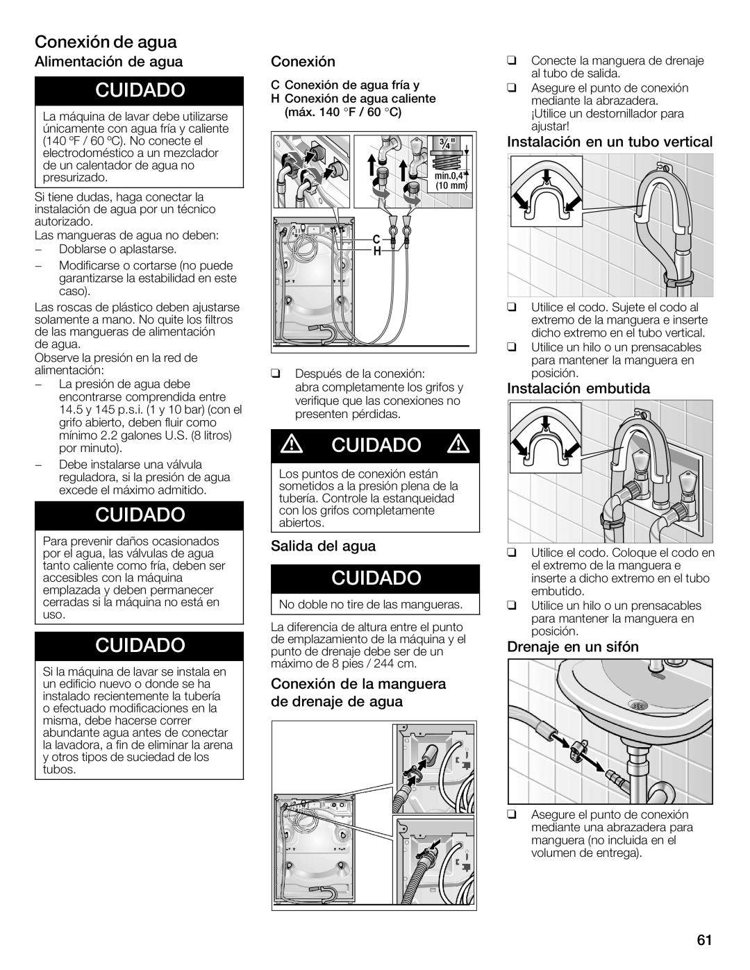 Bosch Appliances WFMC3301UC installation instructions 