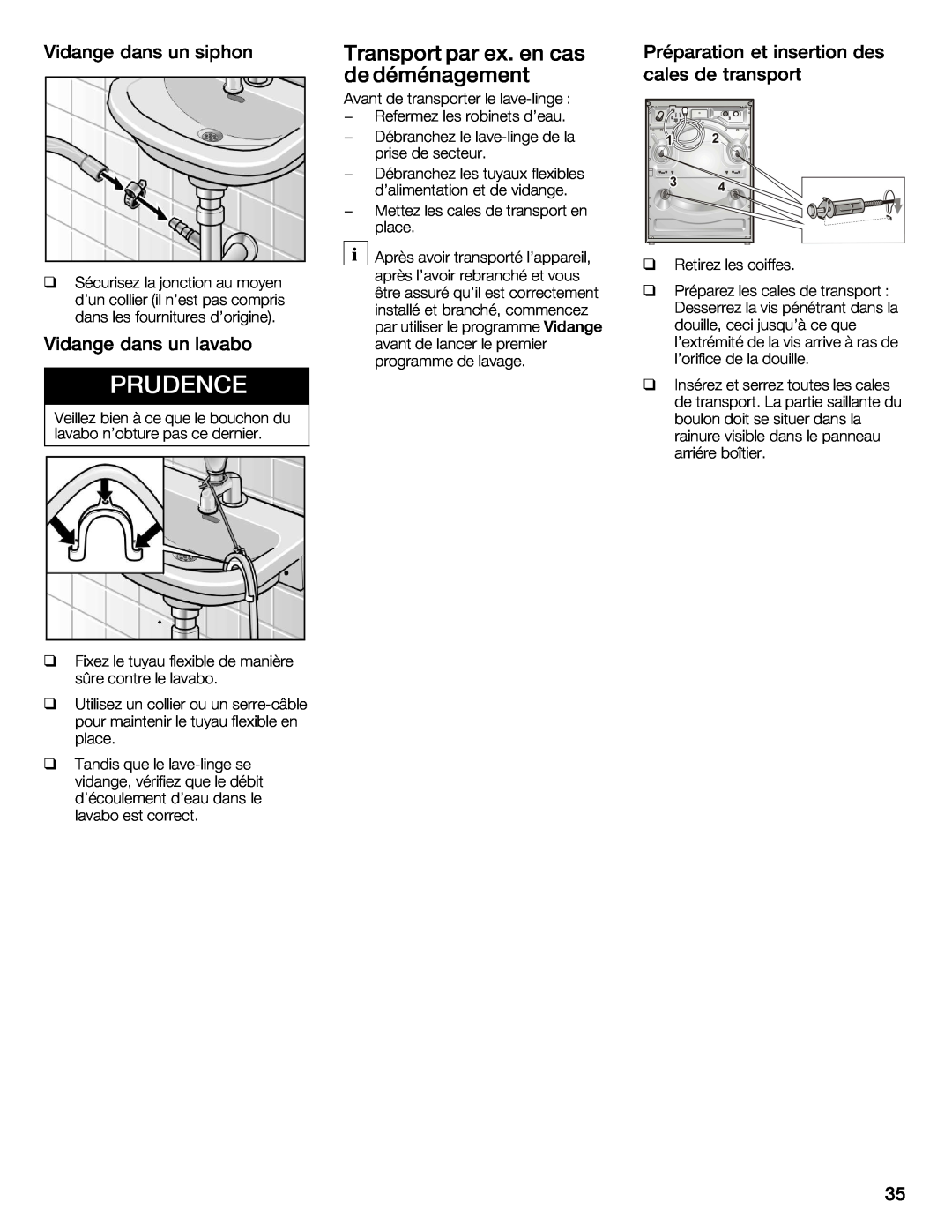 Bosch Appliances WFMC3301UC installation instructions q q q q 