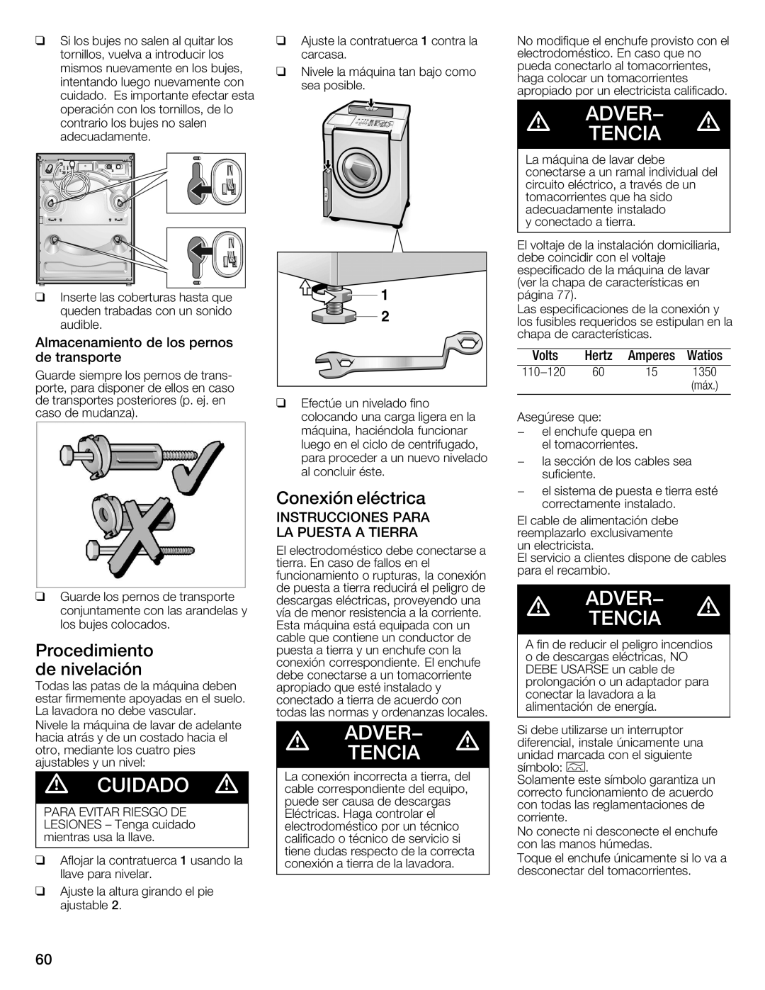 Bosch Appliances WFMC4301UC installation instructions 