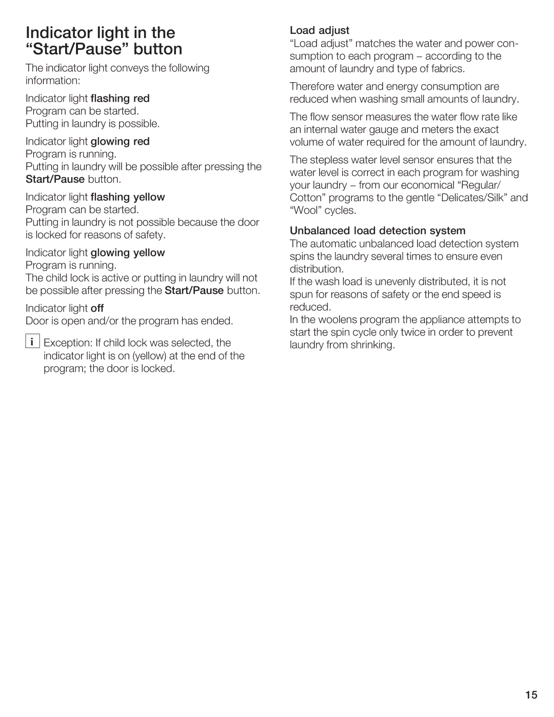 Bosch Appliances WFR 2450, WFR 2460 manual Start/Pause Butt 