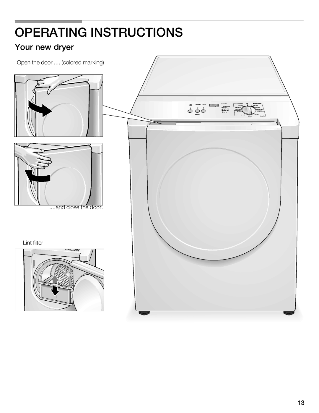 Bosch Appliances WTMC 3500UC, WTMC 3510UC installation instructions Your new dryer 