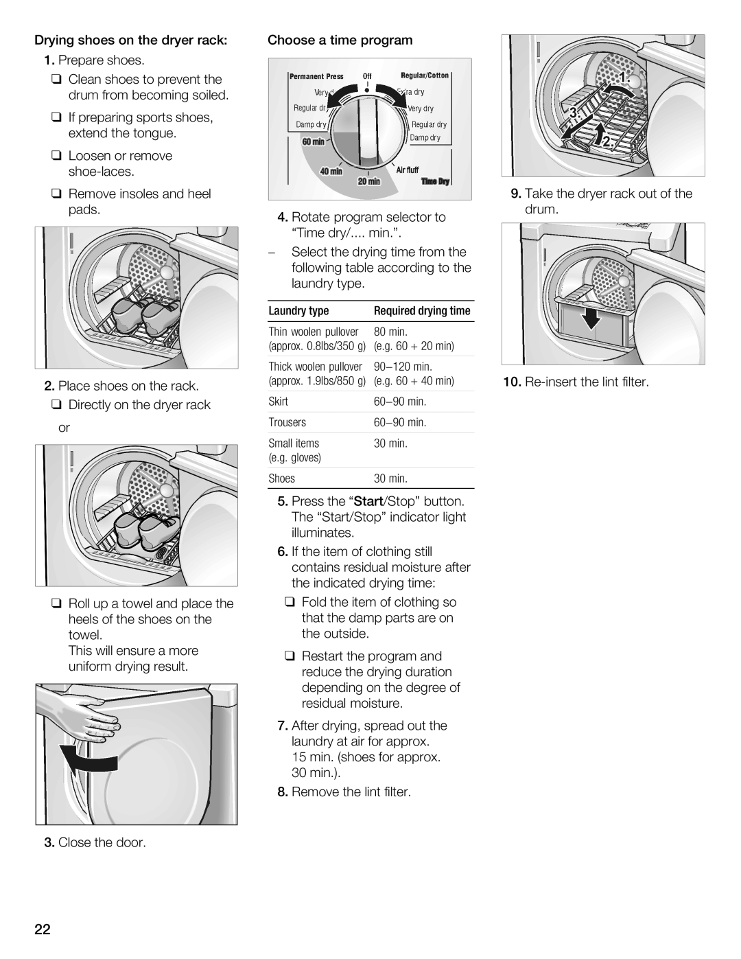 Bosch Appliances WTMC 3510UC, WTMC 3500UC installation instructions Reoinsert the lint filter 