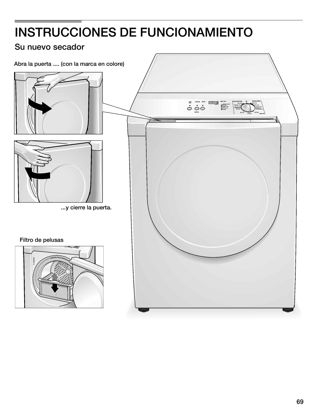 Bosch Appliances WTMC 3500UC, WTMC 3510UC installation instructions Instrucciones DE Funcionamiento, Su nuevo secador 