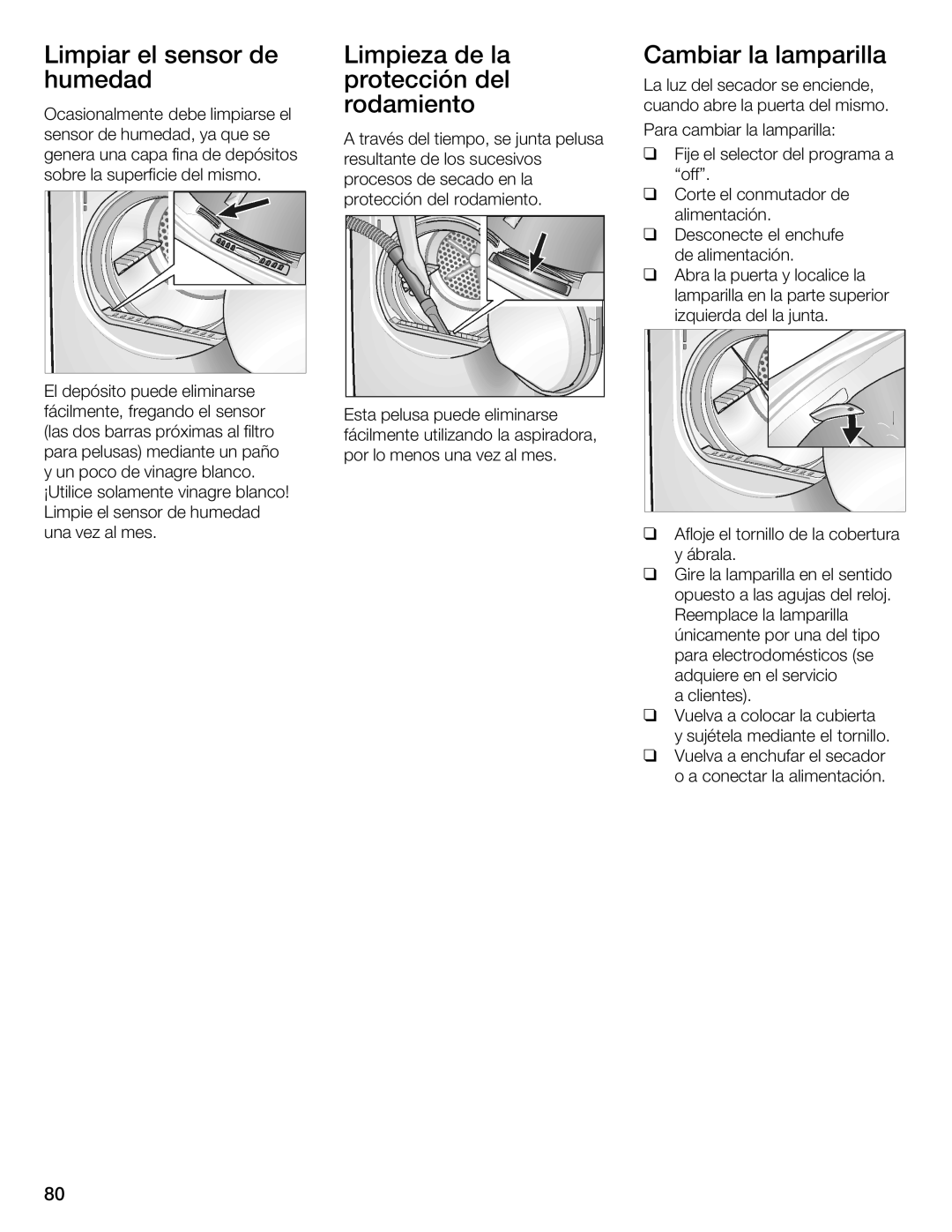 Bosch Appliances WTMC 3510UC, WTMC 3500UC installation instructions Rodamiento 