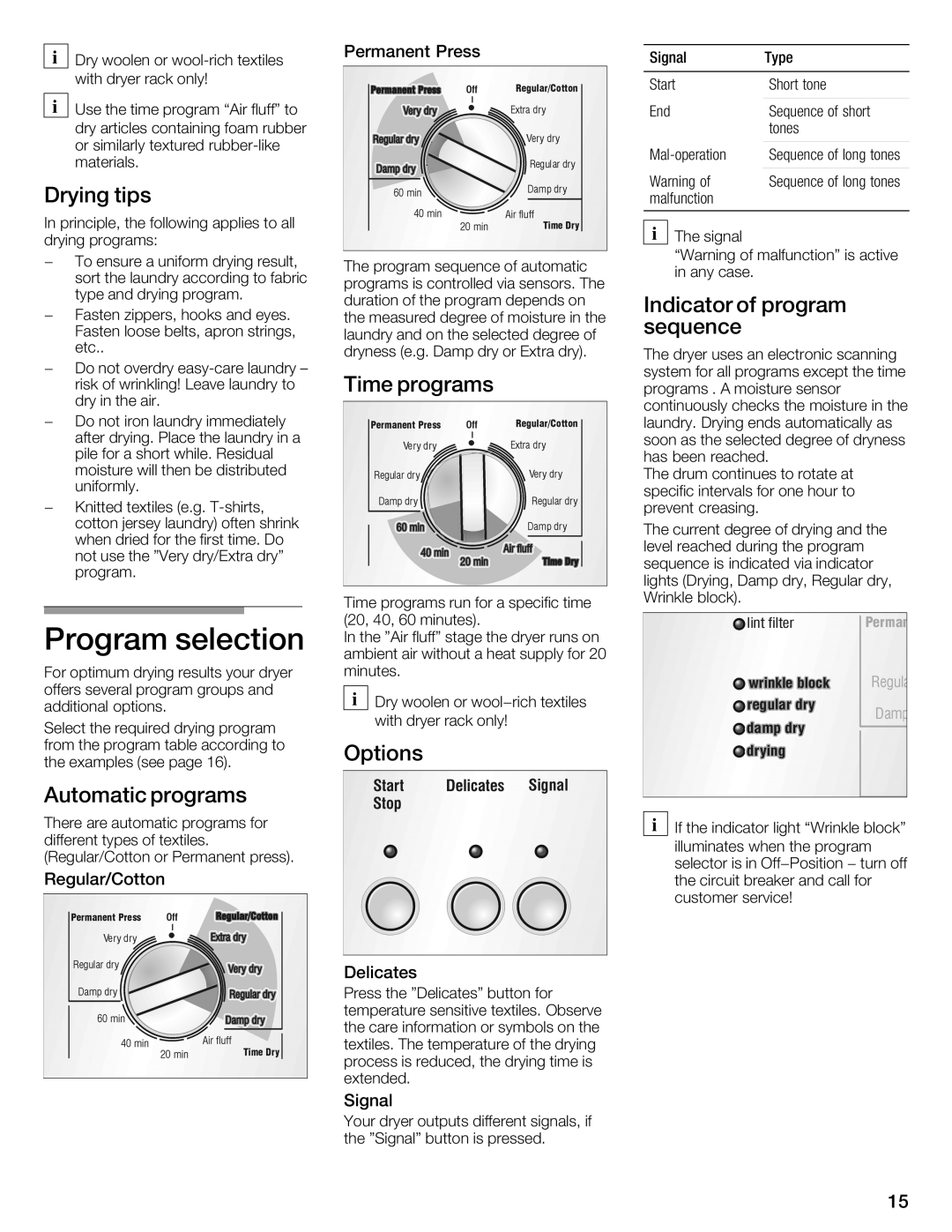 Bosch Appliances WTMC1501UC installation instructions SignalType 