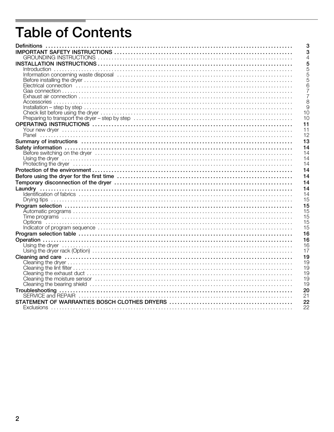 Bosch Appliances WTMC1501UC installation instructions 