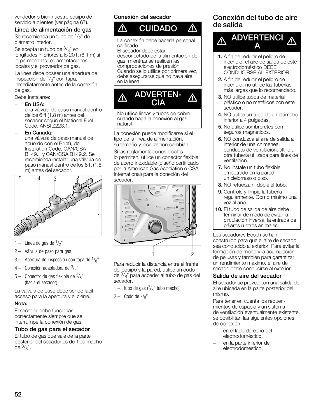 Bosch Appliances WTMC1501UC installation instructions 