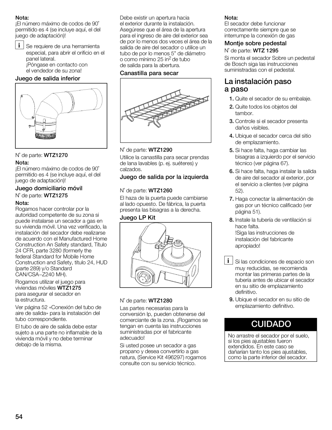 Bosch Appliances WTMC1501UC installation instructions 