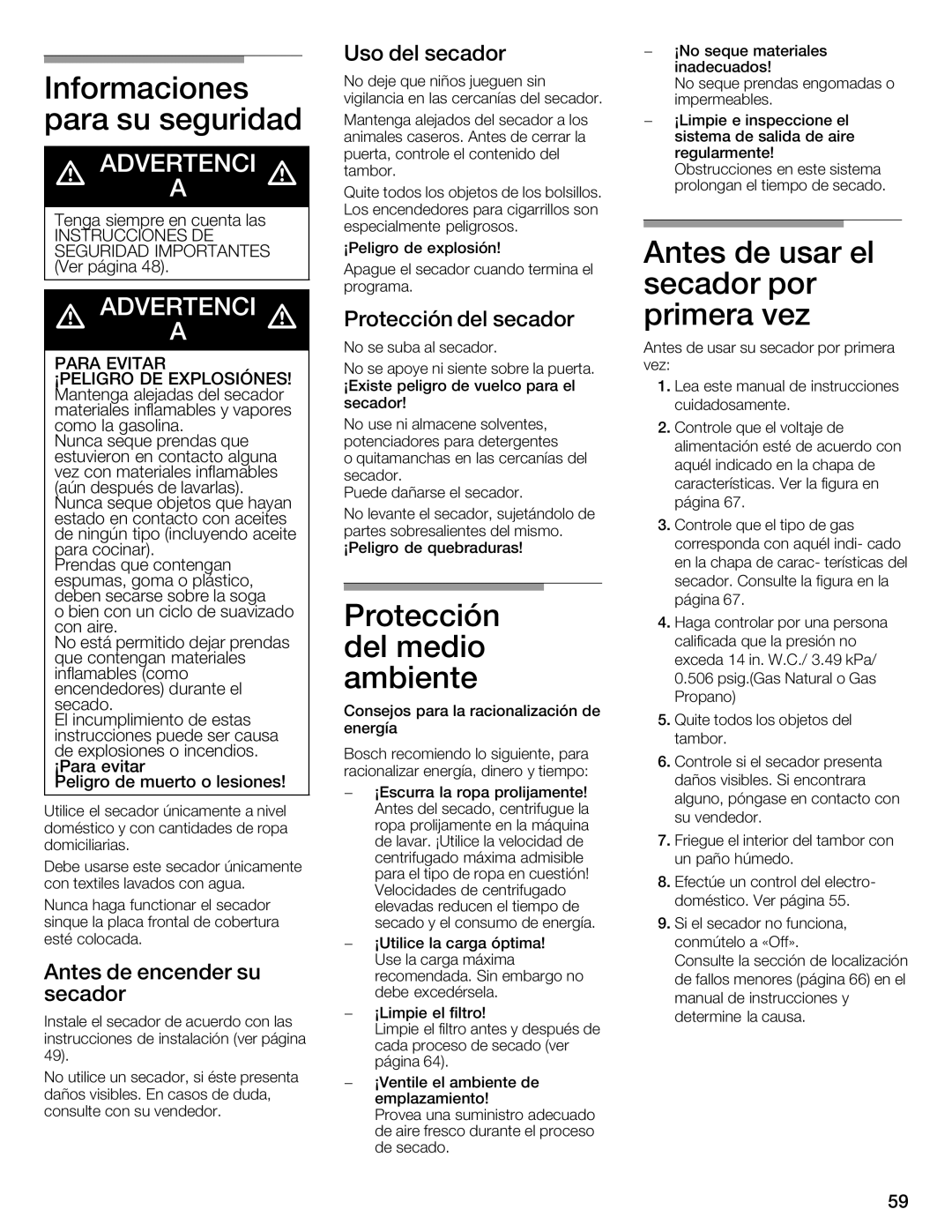 Bosch Appliances WTMC1501UC installation instructions 