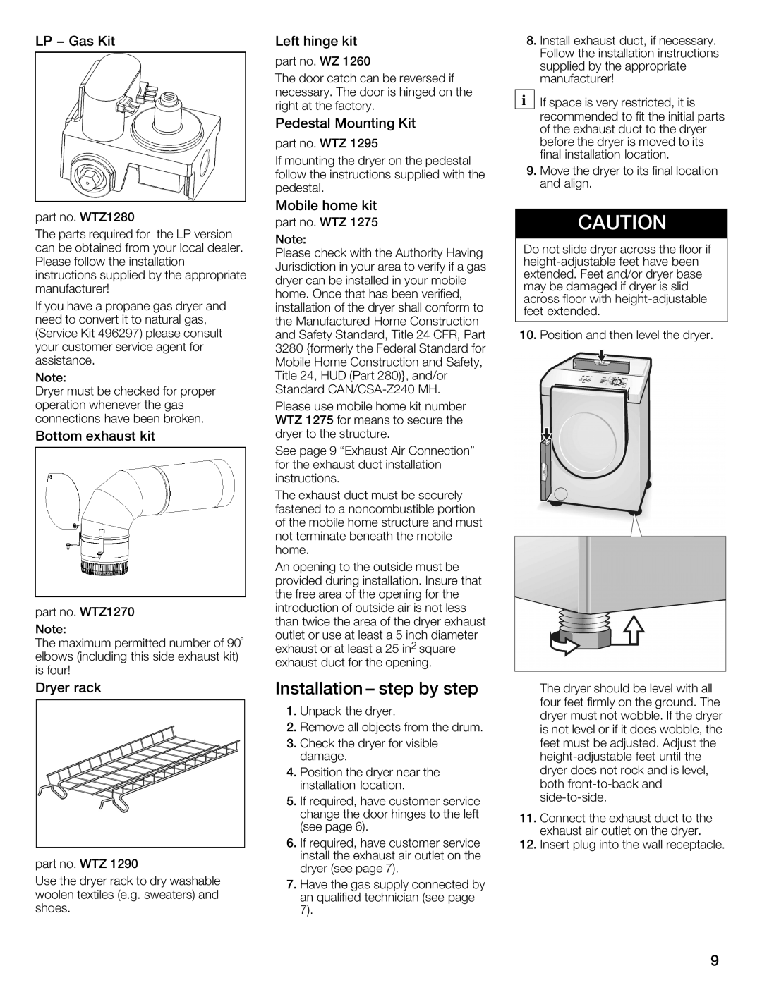 Bosch Appliances WTMC1501UC installation instructions 