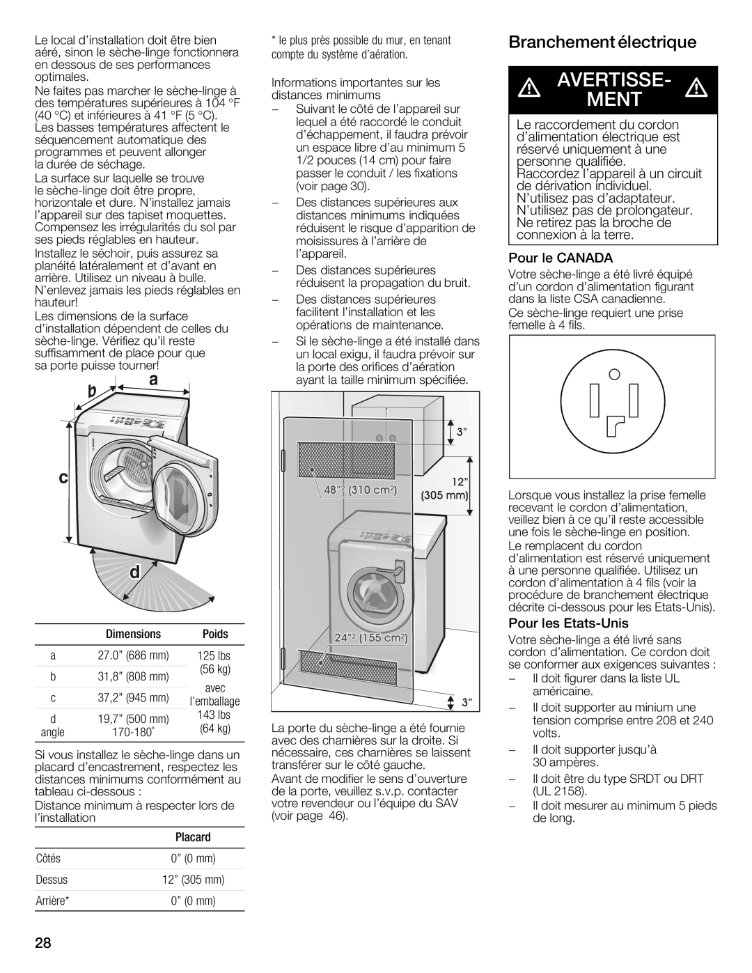 Bosch Appliances WTMC6321US, WTMC6321CN installation instructions 