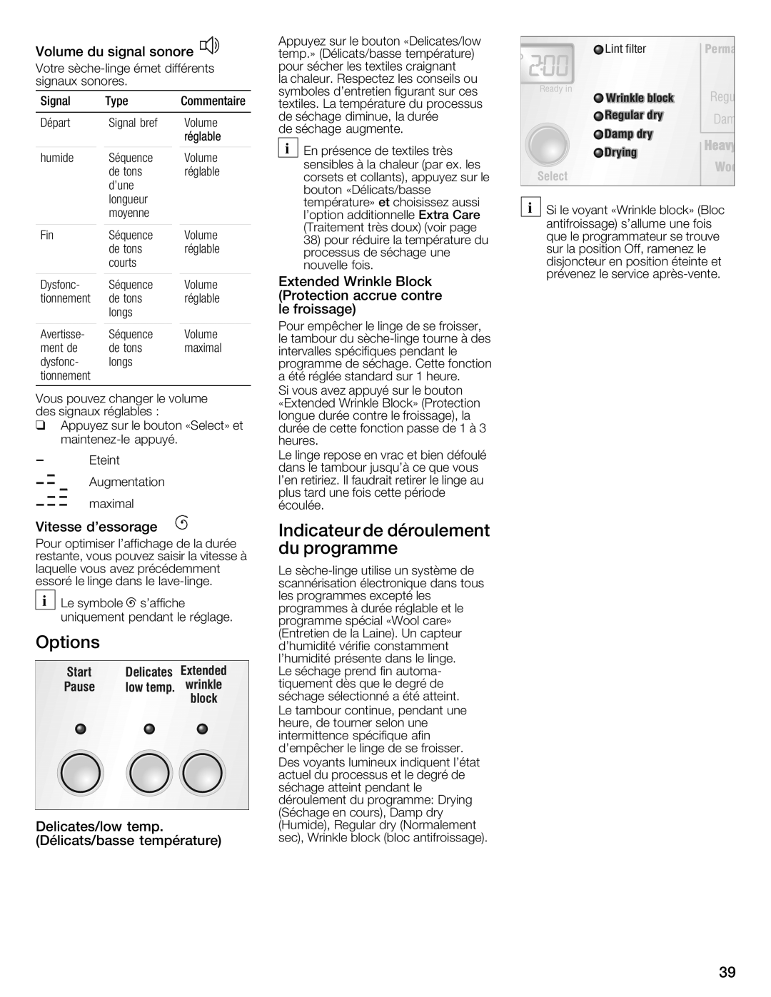 Bosch Appliances WTMC6321CN, WTMC6321US installation instructions Réglable 