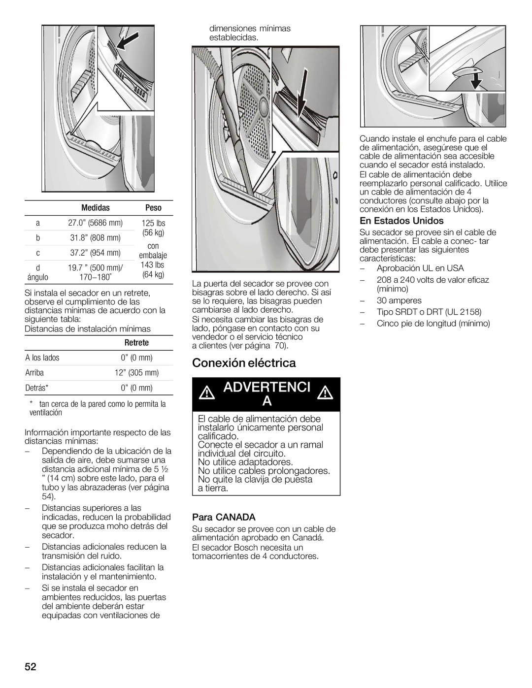 Bosch Appliances WTMC6321US, WTMC6321CN installation instructions 