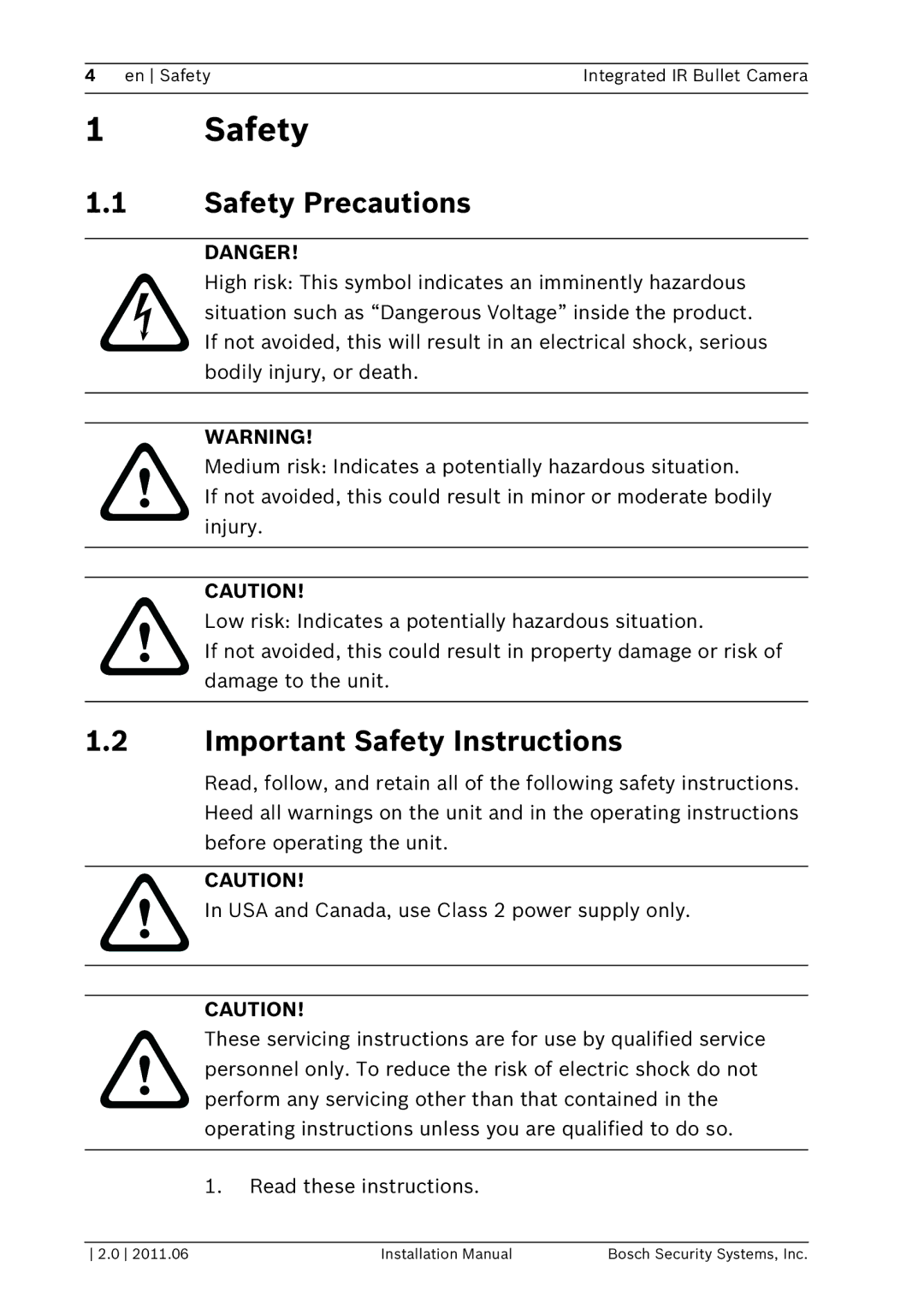 Bosch Appliances WZ20 installation manual Safety Precautions, Important Safety Instructions 