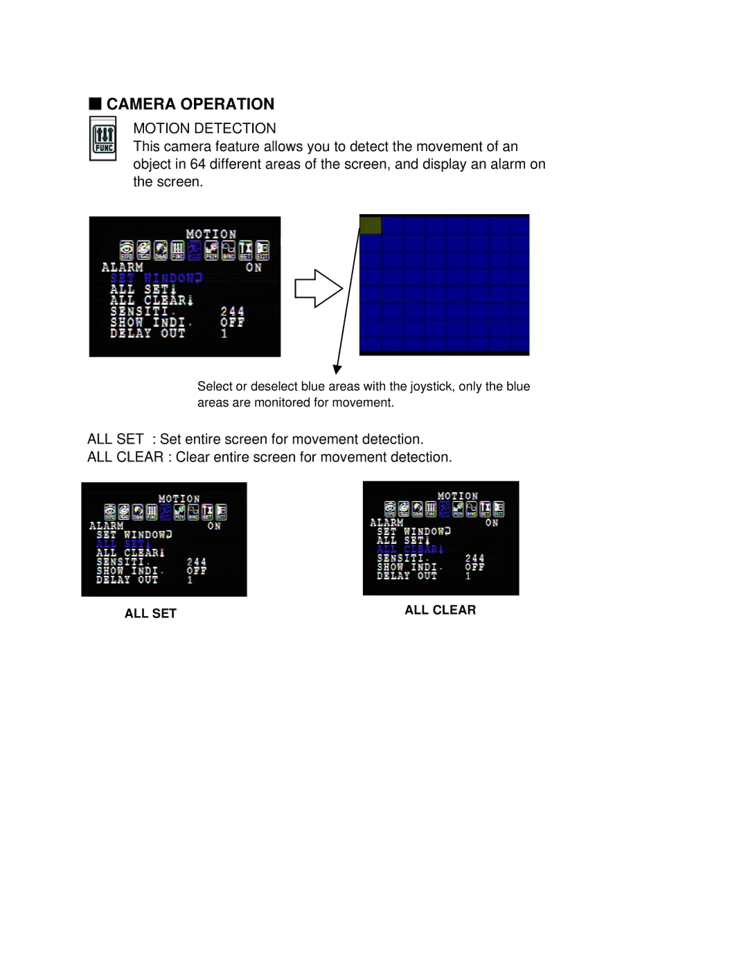 Bosch Appliances WZ45N instruction manual Motion Detection 