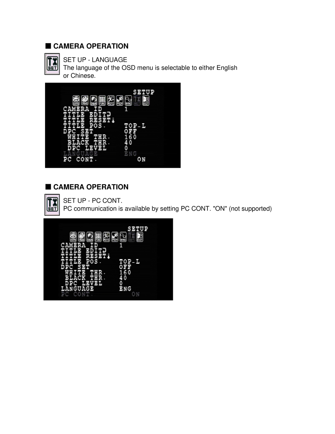 Bosch Appliances WZ45N instruction manual SET UP Language, Set Up Pc 