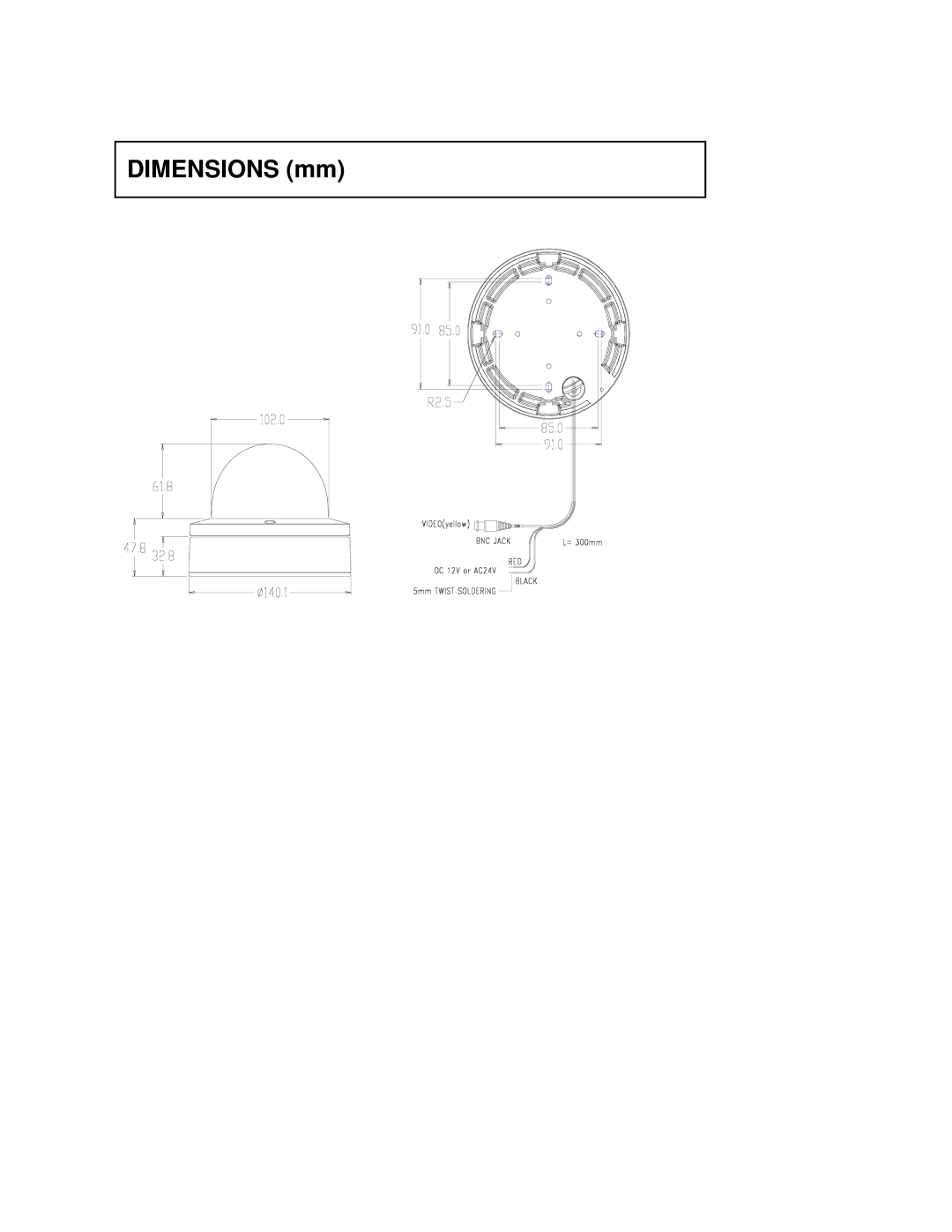 Bosch Appliances WZ45N instruction manual Dimensions mm 