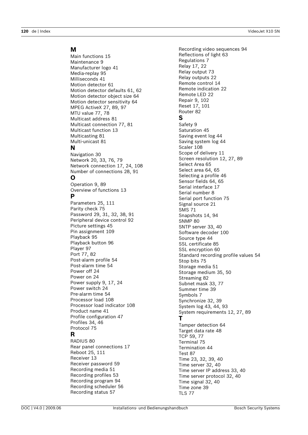 Bosch Appliances X10 SN manual Radius 