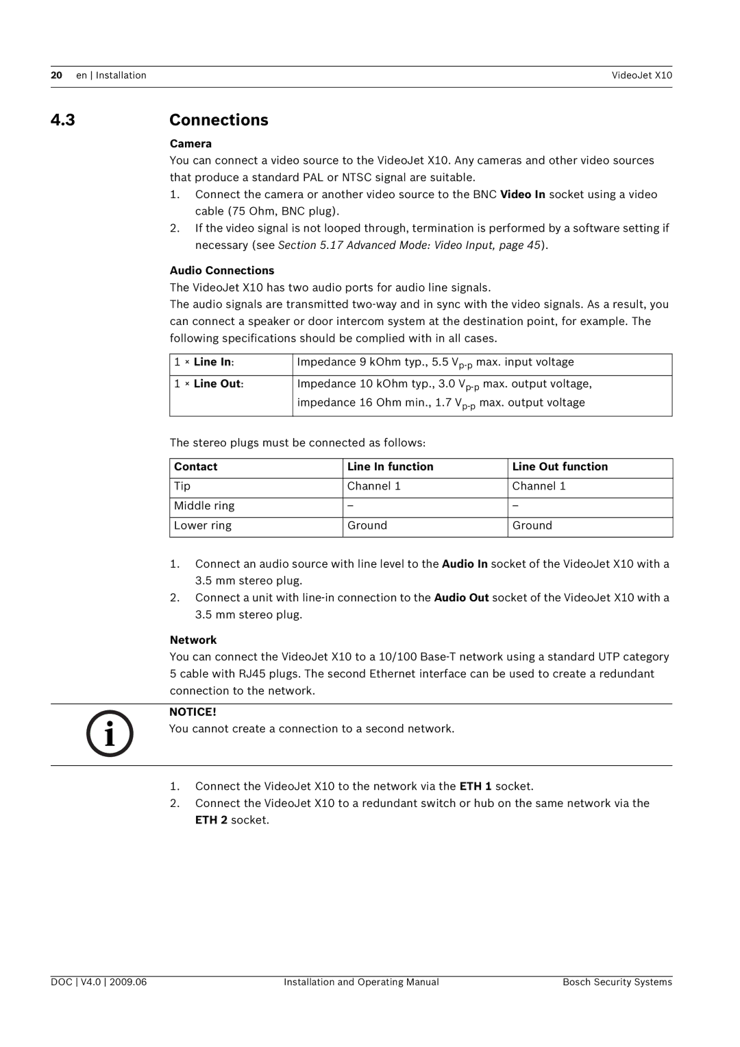 Bosch Appliances X10 manual 3Connections 