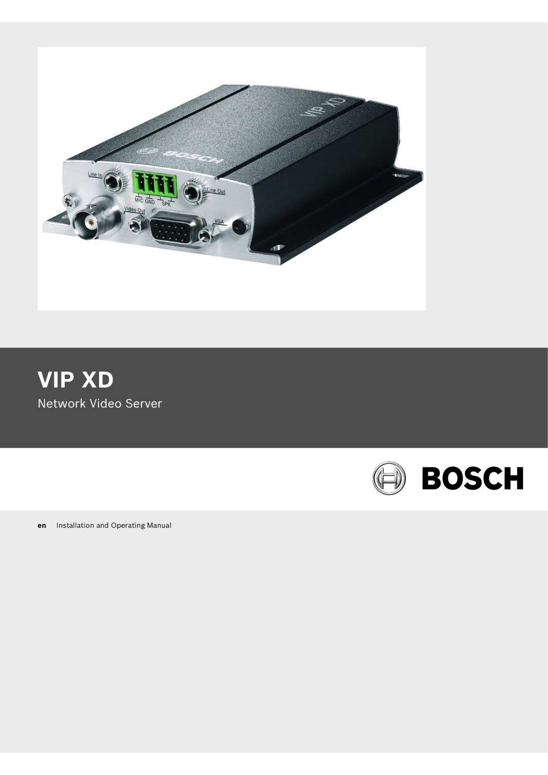 Bosch Appliances VIP, XD manual Vip Xd 