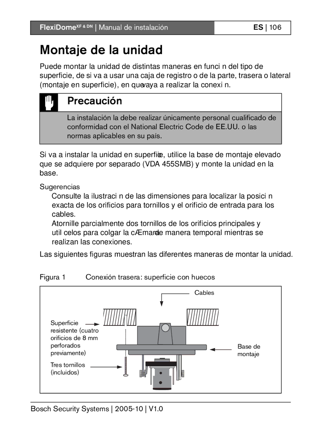 Bosch Appliances DN, XF installation instructions Montaje de la unidad, Sugerencias 