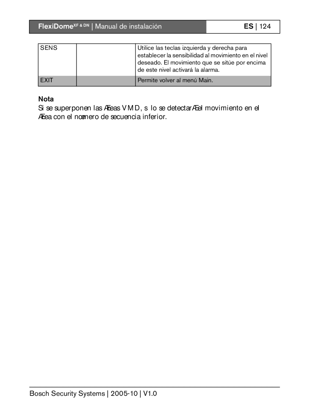 Bosch Appliances DN, XF installation instructions Nota, Sens Exit 