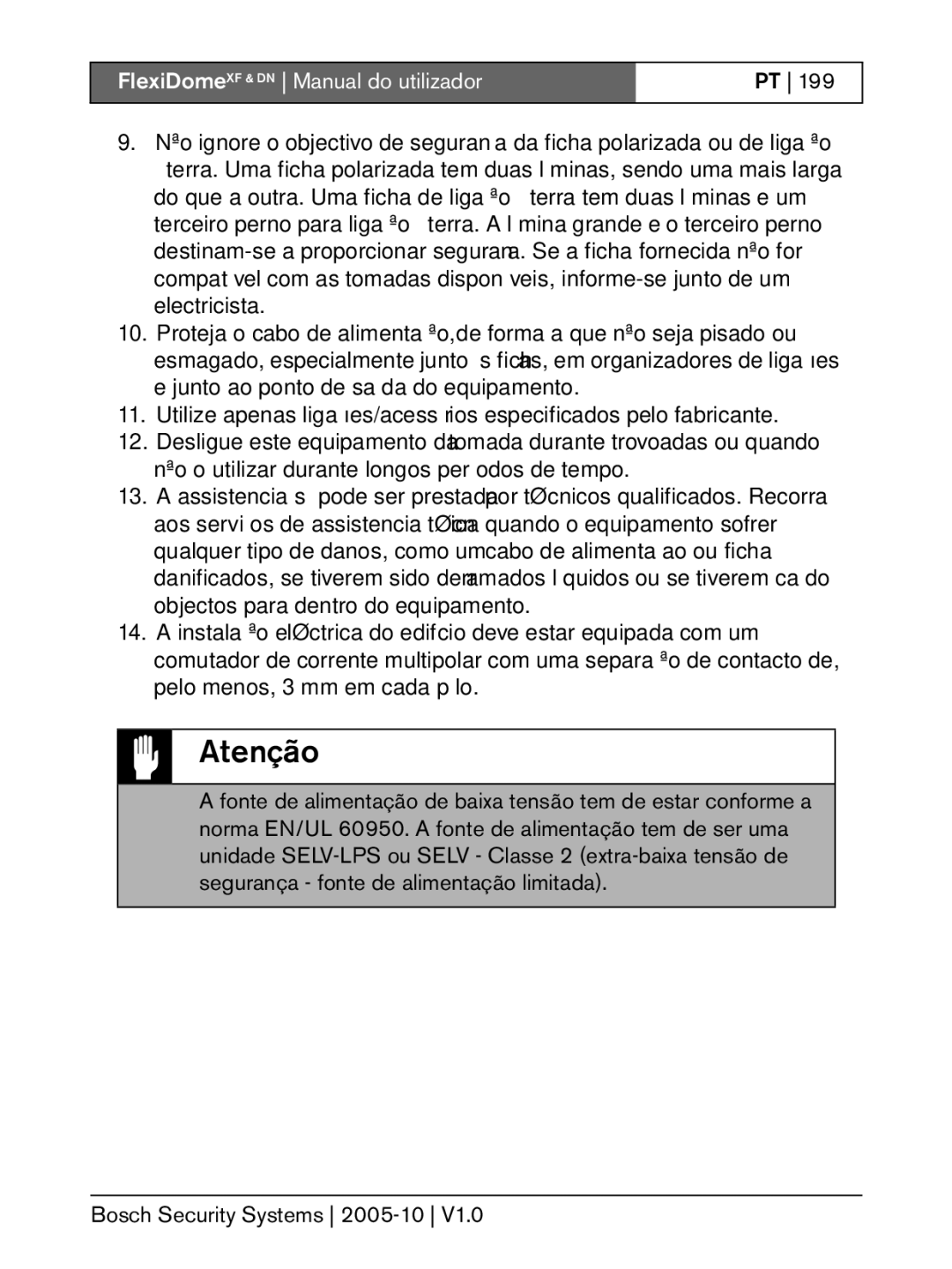 Bosch Appliances XF, DN installation instructions Atenção 