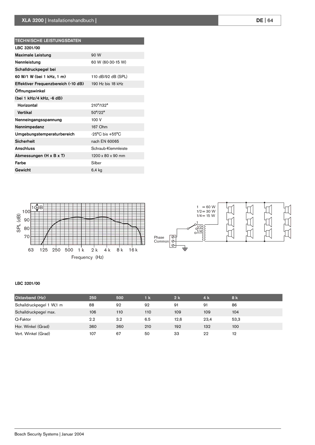 Bosch Appliances XLA 3200 installation manual Spl 