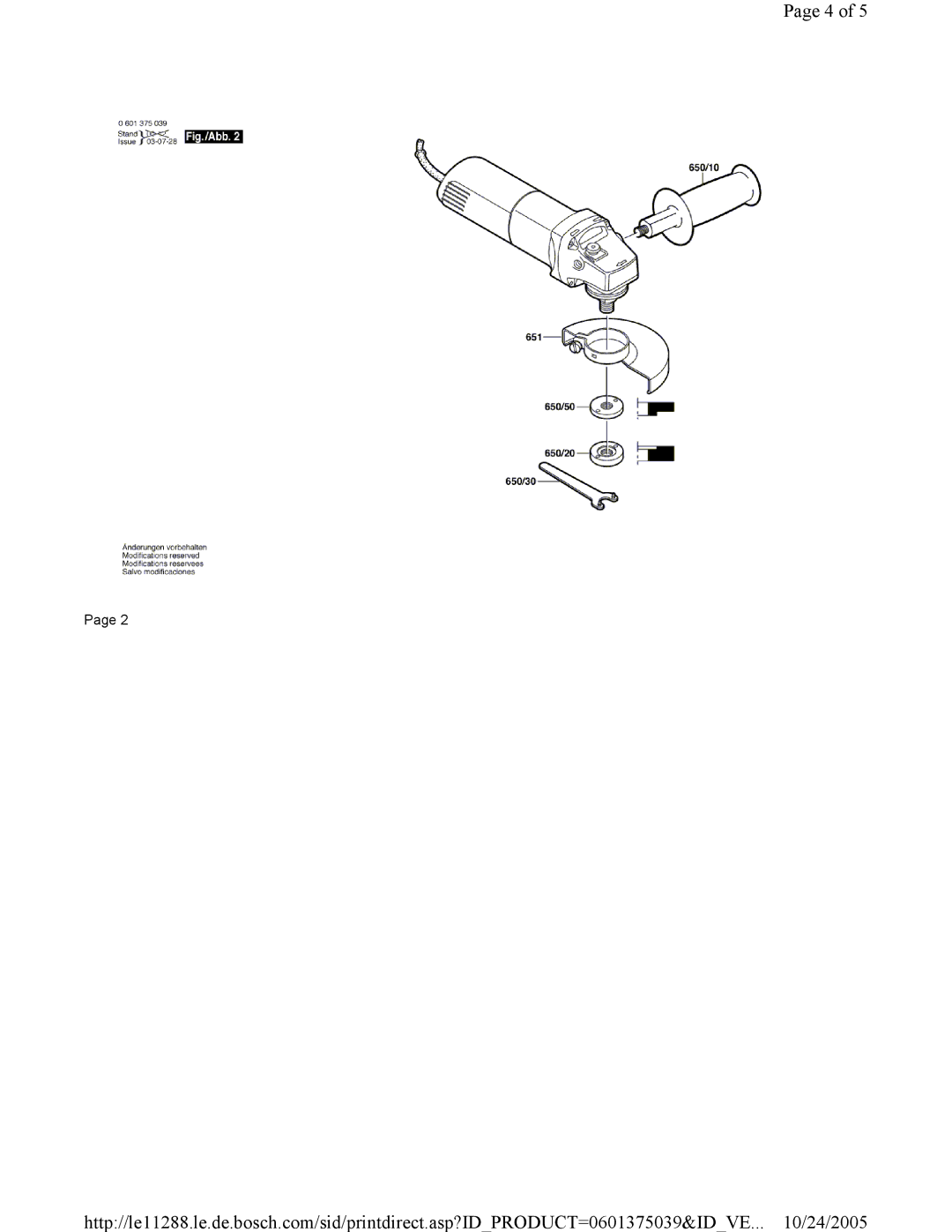 Bosch Power Tools 0 601 375 039 manual 