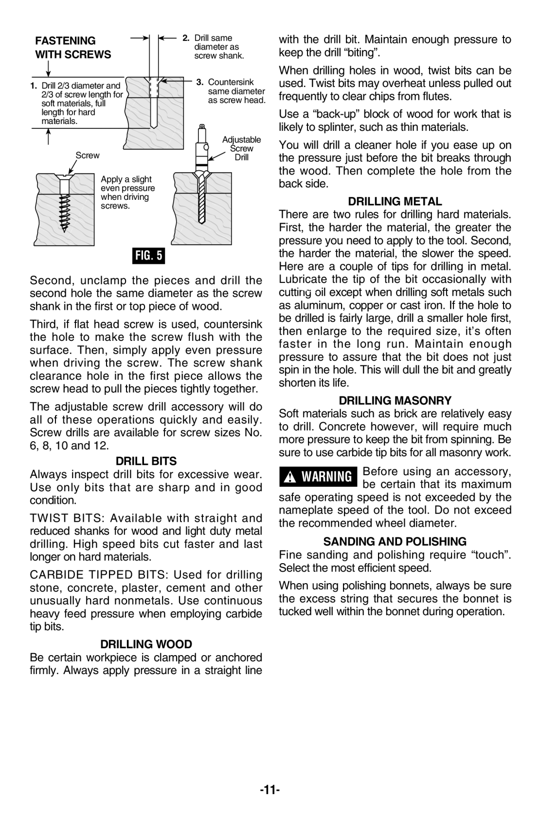 Bosch Power Tools 13624, 13614, 13618 Drilling Metal, Drill Bits, Drilling Wood, Drilling Masonry, Sanding and Polishing 