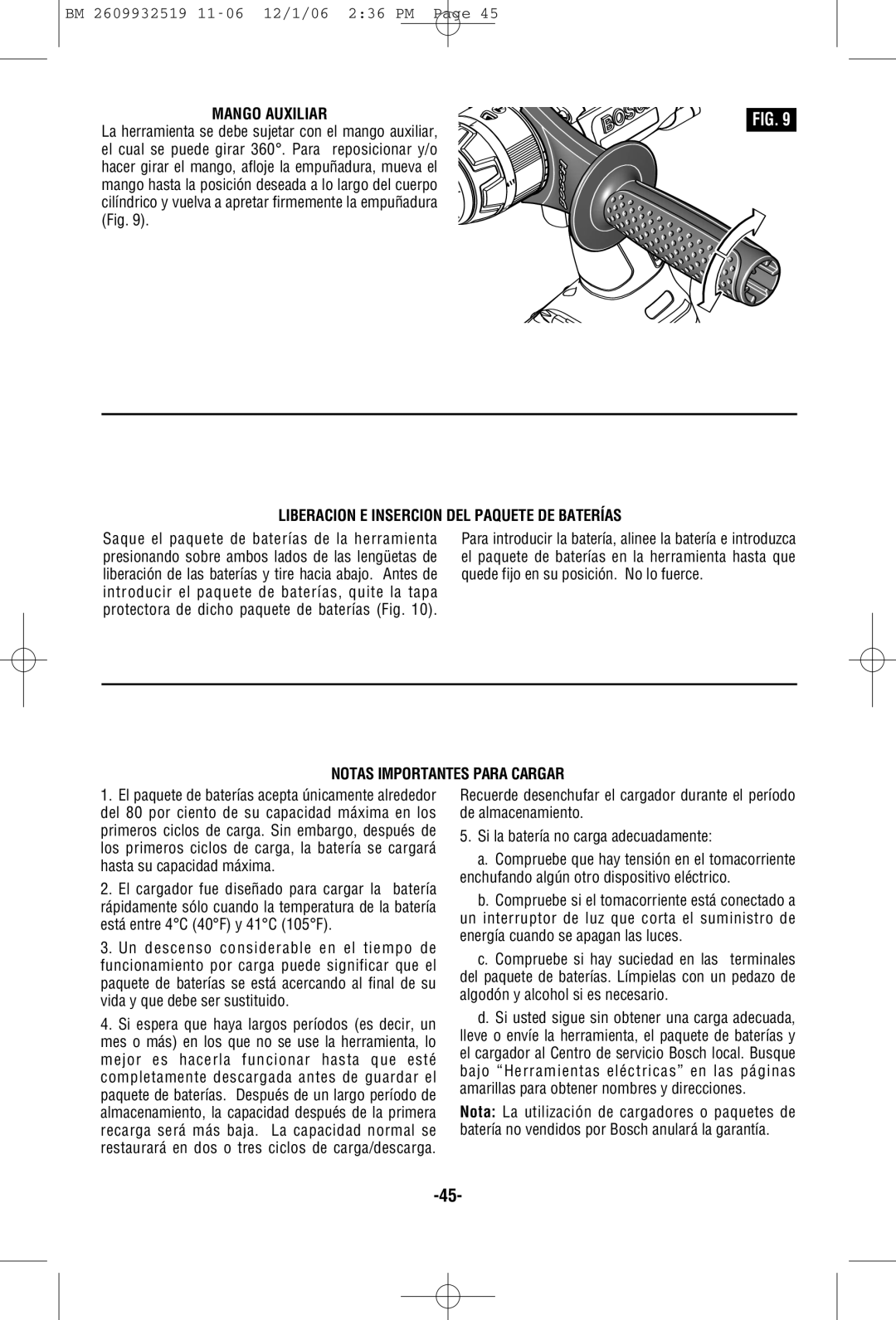 Bosch Power Tools 15618, 15614 manual Liberacion E Insercion DEL Paquete DE Baterías, Notas Importantes Para Cargar 