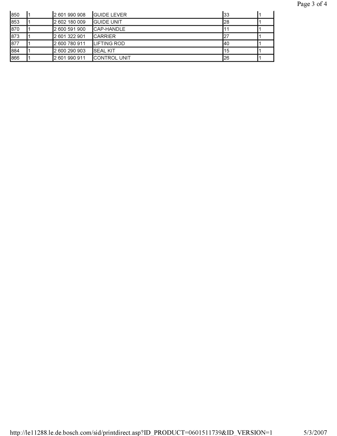 Bosch Power Tools 1590 EVS manual Guide Lever 
