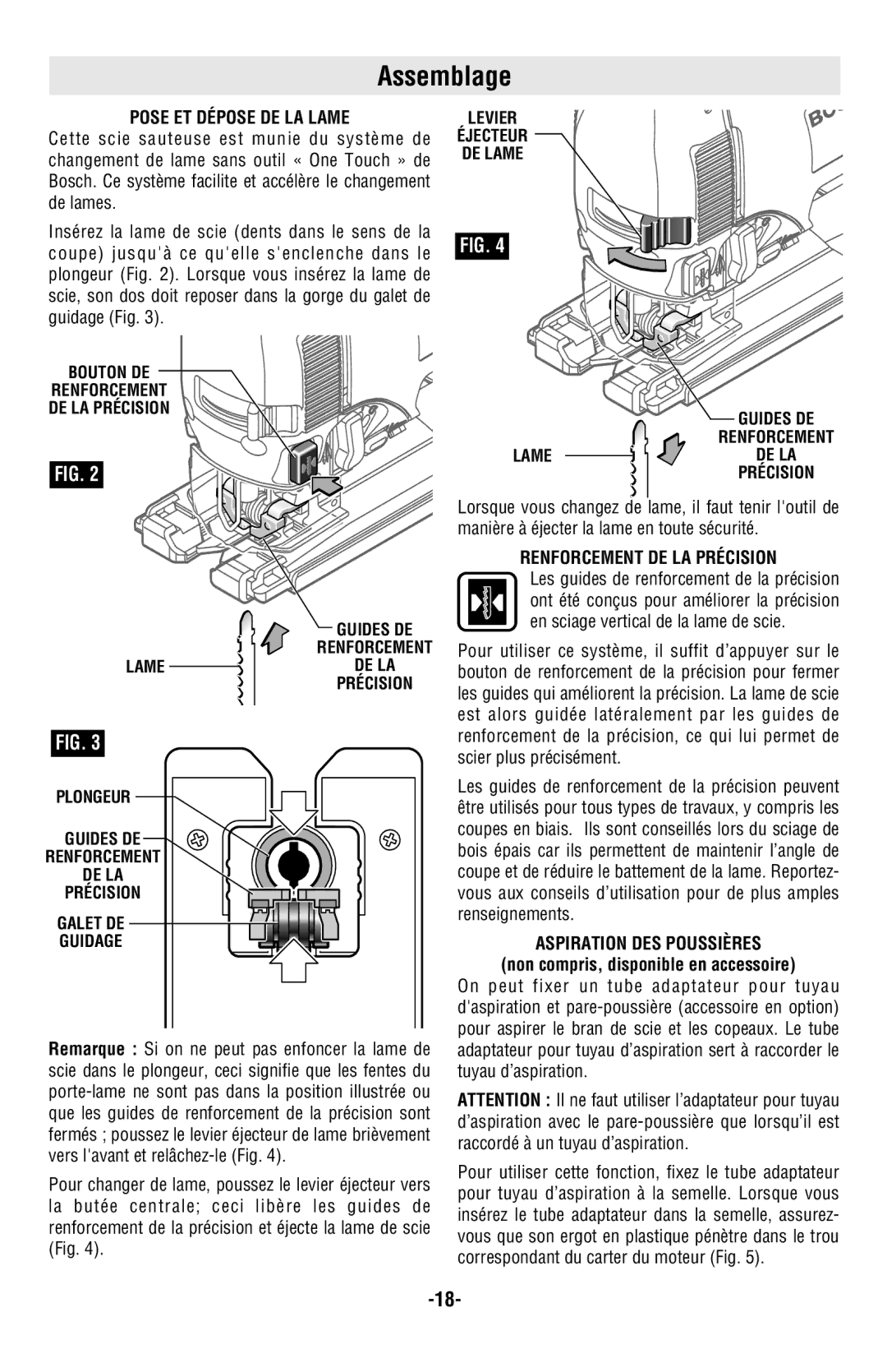 Bosch Power Tools 1591EVSK Assemblage, Pose ET Dépose DE LA Lame, Renforcement DE LA Précision, Aspiration DES Poussières 