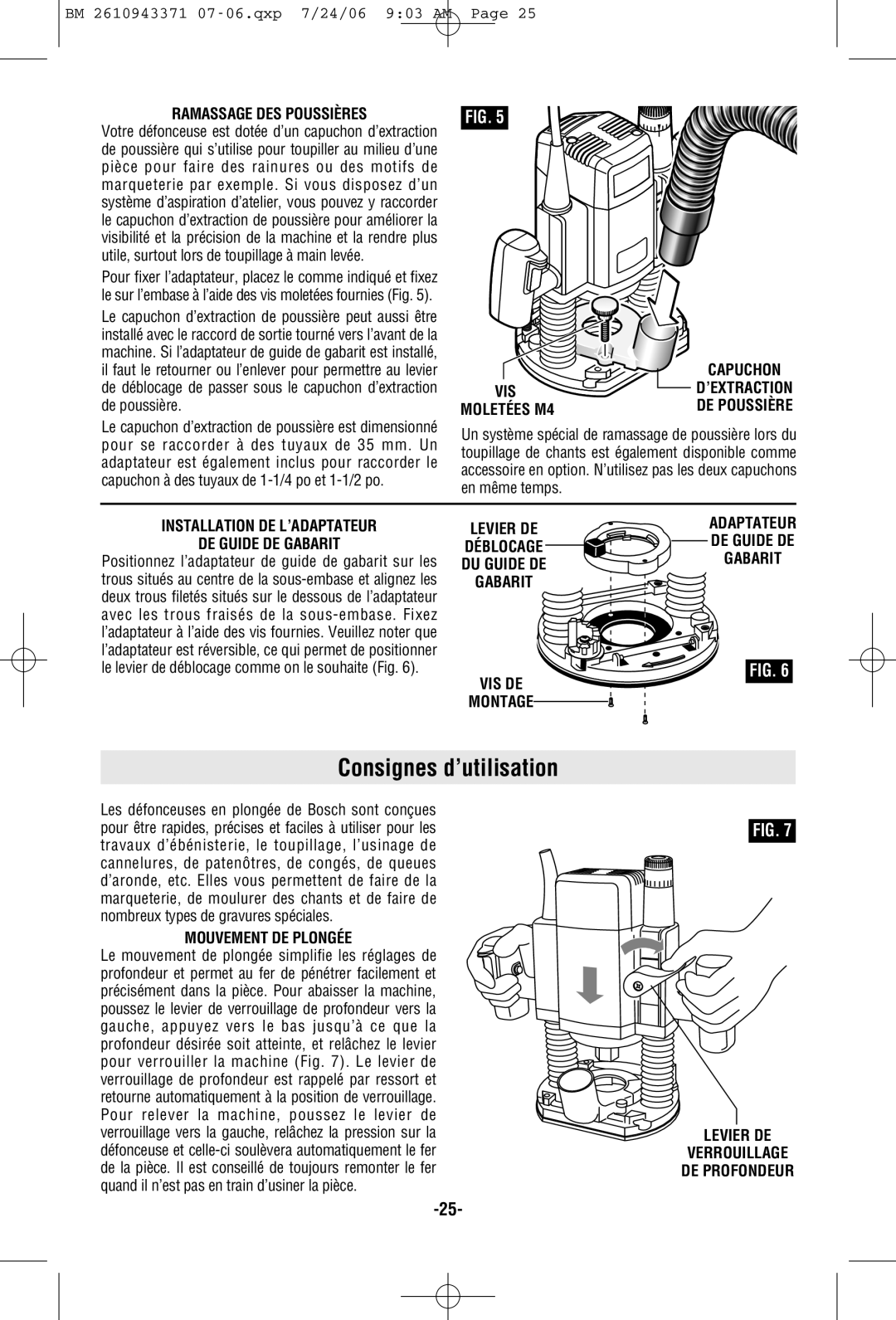 Bosch Power Tools 1613AEVS manual Consignes d’utilisation 