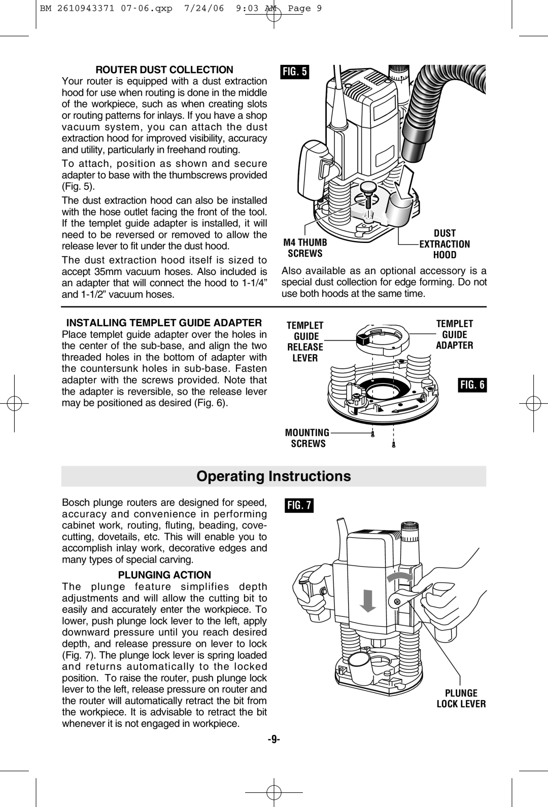 Bosch Power Tools 1613AEVS manual Operating Instructions 