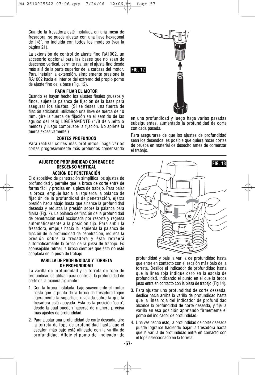 Bosch Power Tools 1618EVS, 1617EVSPK, 1617PK Para Fijar EL Motor, Cortes Profundos, Varilla DE Profundidad Y Torreta 