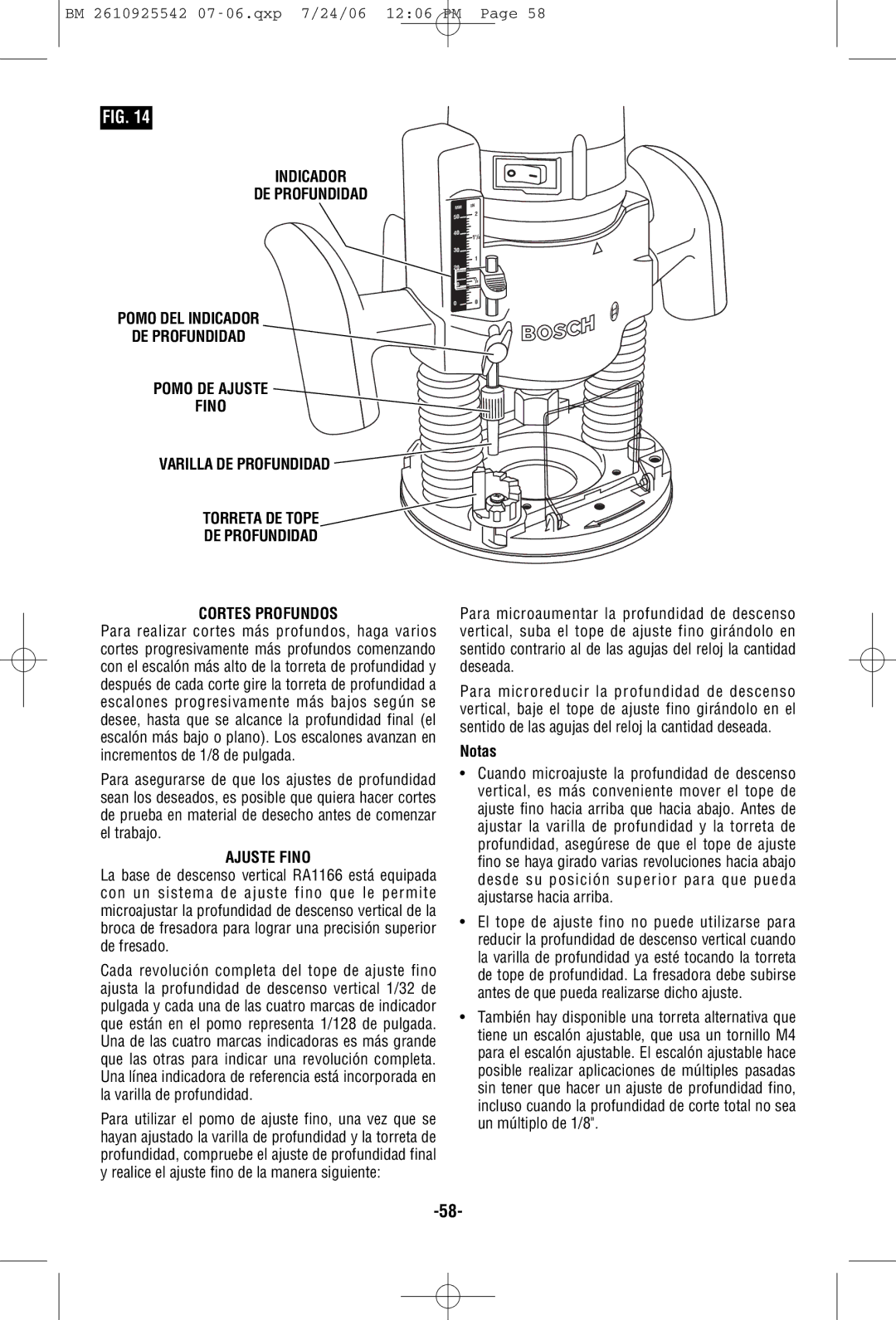 Bosch Power Tools 1618EVS, 1617EVSPK, 1617PK, 0 601 617 061 manual Notas 