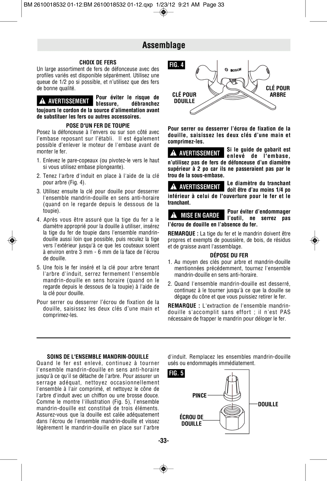 Bosch Power Tools 1617EVSPK, 1618EVS, 16186, 1617EVSTB manual Assemblage 