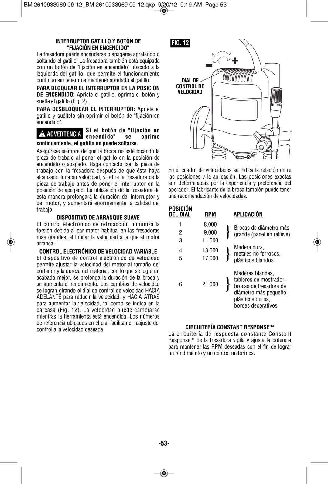 Bosch Power Tools 1619EVS Interruptor Gatillo Y Botón DE Fijación EN Encendido, Dispositivo DE Arranque Suave, Aplicación 