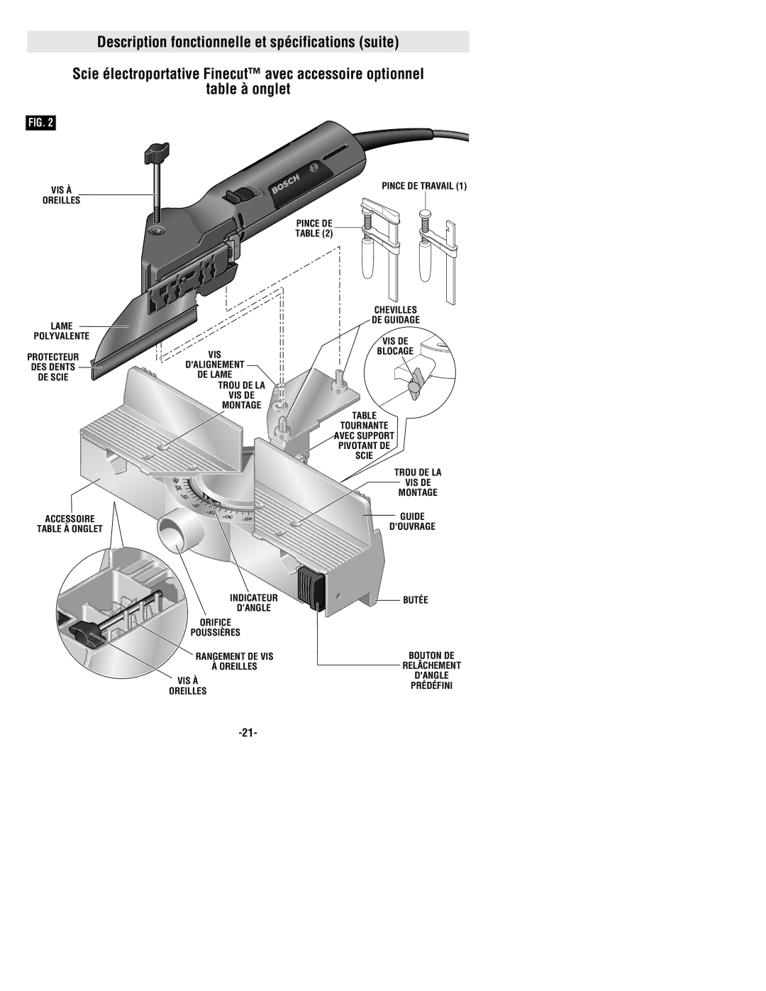 Bosch Power Tools 1640VSK manual Rangement DE VIS 